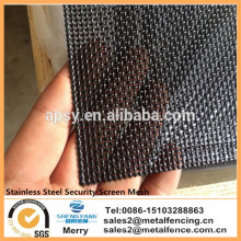 Schwarzpulver beschichtete Edelstahl Security Screen Mesh